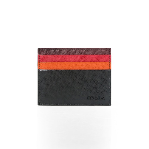 19S/S 프라다 사피아노 레드&amp;오렌지 그라데이션 카드지갑