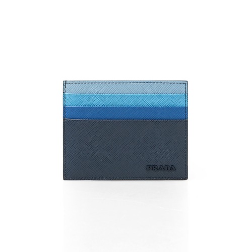 19S/S 프라다 사피아노 네이비&amp;블루 그라데이션 카드지갑
