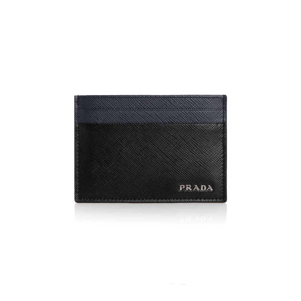 21S/S 프라다 사피아노 네이비&amp;블랙 투톤 카드지갑