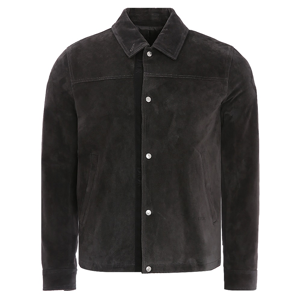 21S/S 디올 스웨이드 오버핏 블랙 셔츠 자켓