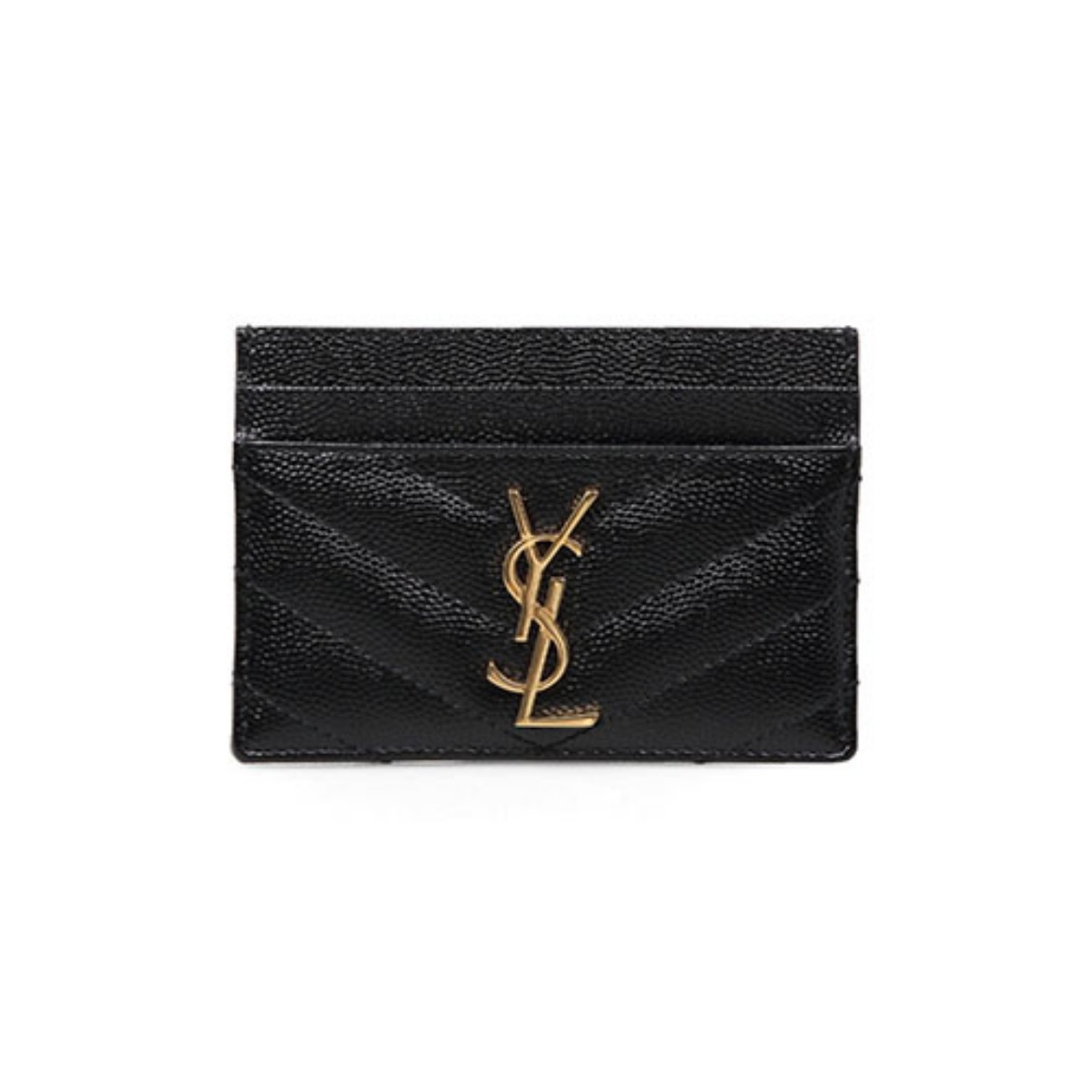 20S/S 세인트로랑 모노그램 캐비어 블랙 카드지갑