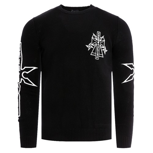 마르셀로불론 PABLO 자수 블랙 스웨터 (컬렉션)